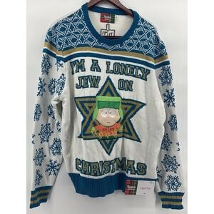 Spencers South Park  KYLE Lonely Jew Ugly Christmas Sweater Size XL LIGHTS UP